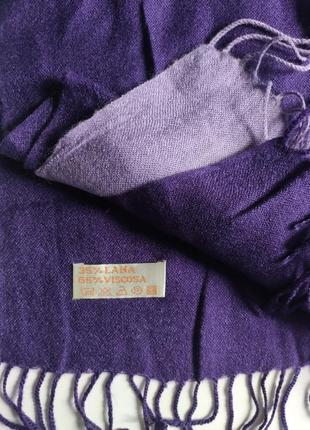 Шарф з пензлями, фіолетовий градієнт 70-170 см5 фото