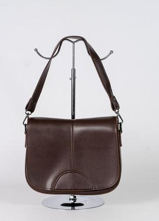 Женская сумка коричневая сумка через плечо кроссбоди коричневый клатч багет