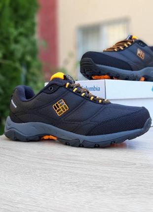 Columbia firecamp черные с оранжевым термо кроссовки мужские колумбия теплые ботинки сапоги низкие зимние осенние водонепроницаемые