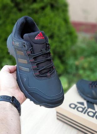 Adidas terrex низкие черные с красным кроссовки мужские термо адидас нубук осенние зимние евро зима ботинки сапоги низкие на флисе9 фото
