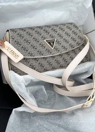 Сумка клатч guess long light grey1 фото