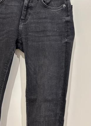 Темно серые джинсы zara skinny размер 34