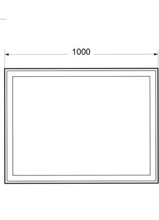 Дзеркало з підсвіткою led у ванну, спальню, передпокій zsd-008a (1000*800)4 фото