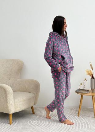 Женская махровая пижама с носками3 фото