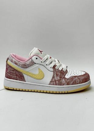 Кожаные кроссовки женские кеды nike air jordan 1. кожаные кроссовки кед 36-416 фото