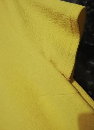 Сукня плаття жіноча яскраво жовта коротка міні короткий рукав2 фото