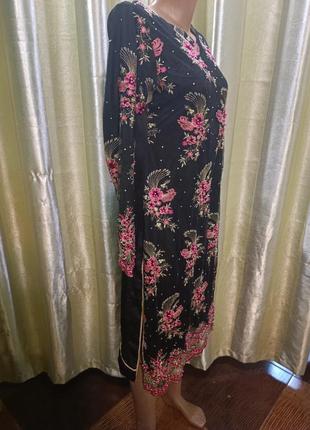 Східне плаття туніка з вишивкою3 фото