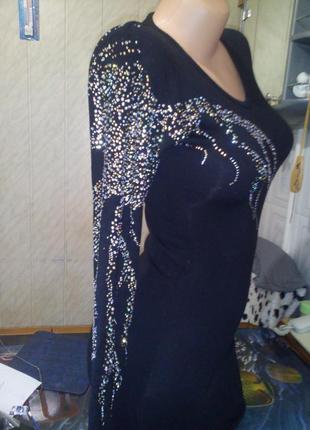 Paksi теплое вискозное нарядное платье туника универсальный р-р1 фото