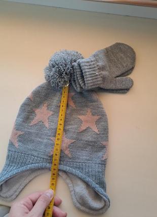 Дитяча шапка, рукавички2 фото