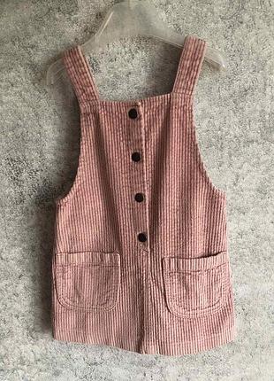 Сарафан вельветовый пудровый 2-3 года f&amp;f