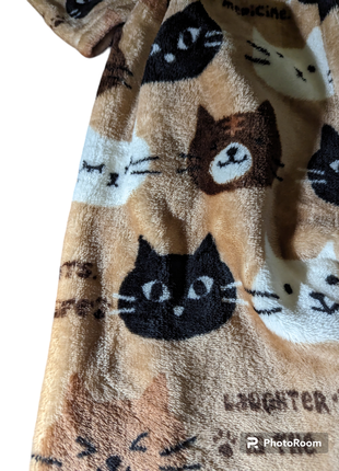🐱уютная теплая флисовая пижама с котиками и котятами, 46-48  размер🐈6 фото