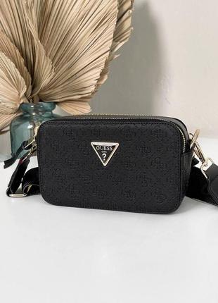 Женская сумочка через плечо guess the snapshot bag total black гесс женский кросс - боди клатч9 фото