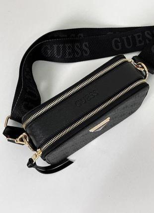 Женская сумочка через плечо guess the snapshot bag total black гесс женский кросс - боди клатч4 фото