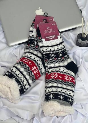 Женские подростковые теплые носки валянки на меху зима с тормозами 23 цвета7 фото