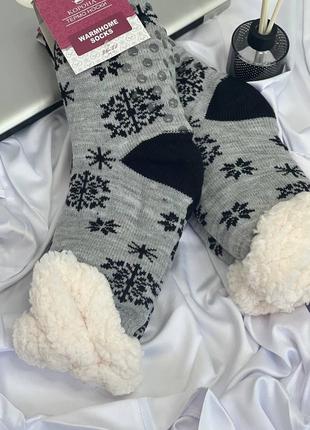 Женские подростковые теплые носки валянки на меху зима с тормозами 23 цвета10 фото
