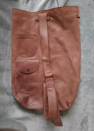 Дизайнерский рюкзак-сумка asya malbershtein из натурального нубука6 фото