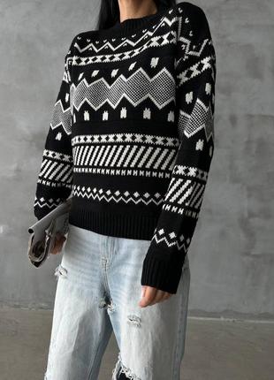 Теплый зимний свитер el-30974 фото