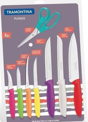 Набор кухонных ножей tramontina plenus разноцветный2 фото