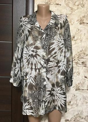 Ідеальна натуральна сорочка в принт,льон,sommermann