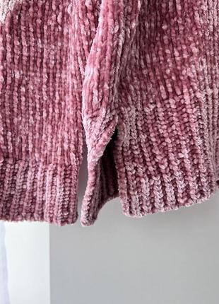 Плюшевый 💗 оверсайз светр george, люрексна нитка, свитер кофта5 фото