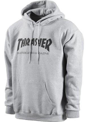 Худі thrasher толстовка сіра