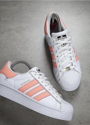 Кроссовки adidas superstar персиковые1 фото