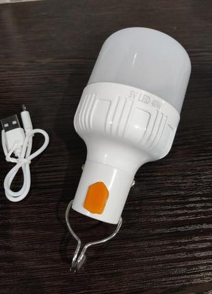 Лампа, ліхтар, світлодіодний світильник led 40w із usb зарядкою2 фото
