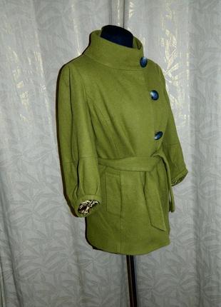 Пальто женское зеленое р. 44-46 topshop6 фото