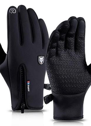 Вітрозахисні рукавички для риболовлі, полювання, велосипедні рукавички, зимові теплі, сенсорний екран,