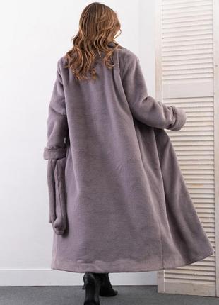 Пальто из искусственного меха, шубка удлинённая3 фото