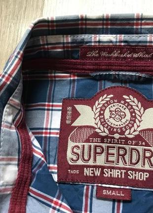 Чоловіча бавовняна сорочка з довгими рукавами superdry s6 фото