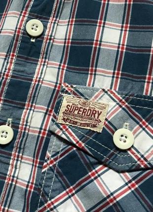 Мужская хлопковая рубашка с длинными рукавами superdry s5 фото