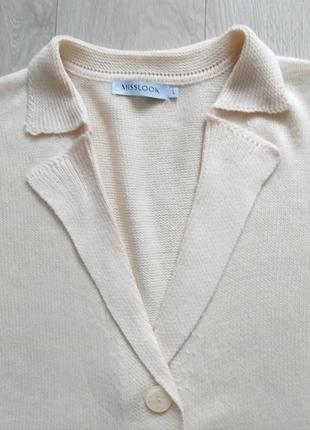 Пиджак жакет кардиган на пуговицах вязаный баявный коттоновый misslook3 фото