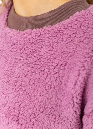 Свитшот женский меховой тедди (кофта, джемпер, свитер)4 фото