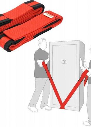 Набор ремни такелажные переноски мебели груза 5x280см 2шт vorel-74724