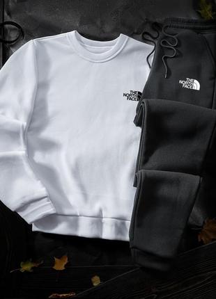 Свитшот + спортивные штаны комплект с брендовым логотипом высокого качества the north face