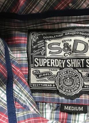 Чоловіча бавовняна сорочка на короткий рукав superdry m5 фото