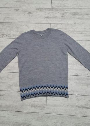 Тоненький шерстяной свитер, джемпер серый3 фото
