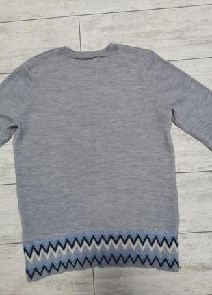 Тоненький шерстяной свитер, джемпер серый7 фото