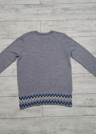 Тоненький шерстяной свитер, джемпер серый8 фото