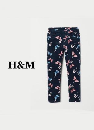 Брюки вельветовые с принтом для девочки от h&amp;m