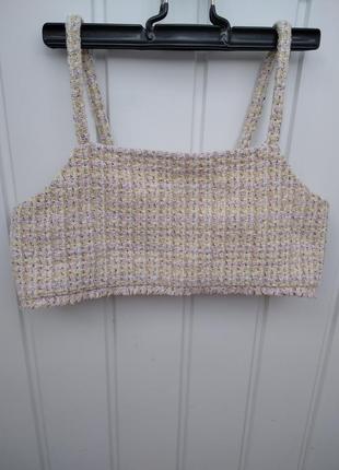 Твидовый топ zara