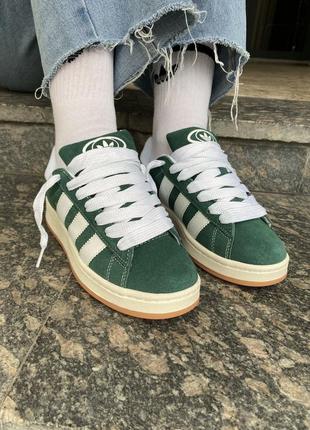 Adidas campus 00s dark green/cloud white