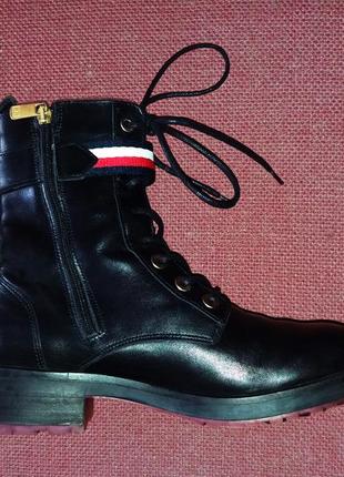 Tommy hilfiger – чудові шкіряні черевики відомого американського бренду р, 39 (устілка 25,5 см)5 фото