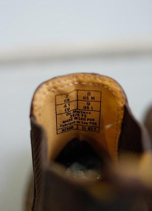 Dr. martens шкіряні чоловічі черевики коричневі високі мартінс мартіна купити б/у 2976 ys челсі timberland clarks8 фото