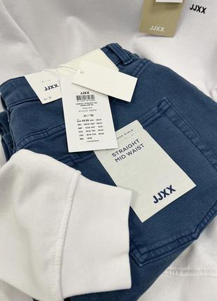 Плотные качественные натуральные хлопковые прямые джинсы мом straight mid waist jack & jones