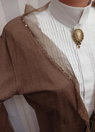 Кардиган накидка блузка шелковая кофта винтаж винтаж л10 фото