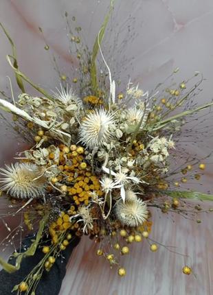 Осенний букет из сухоцветов, сухоцветы, декор в вазу, фотозона3 фото