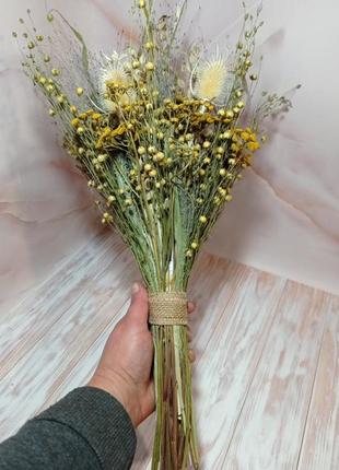 Осенний букет из сухоцветов, сухоцветы, декор в вазу, фотозона4 фото