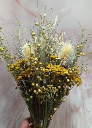 Осенний букет из сухоцветов, сухоцветы, декор в вазу, фотозона6 фото